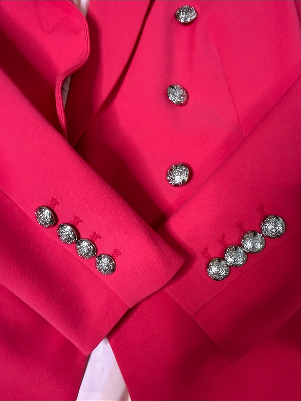 White House Black Market Hot Pink Double-Breasted Blazer & Pants Suit 4 - Picture 4 of 9